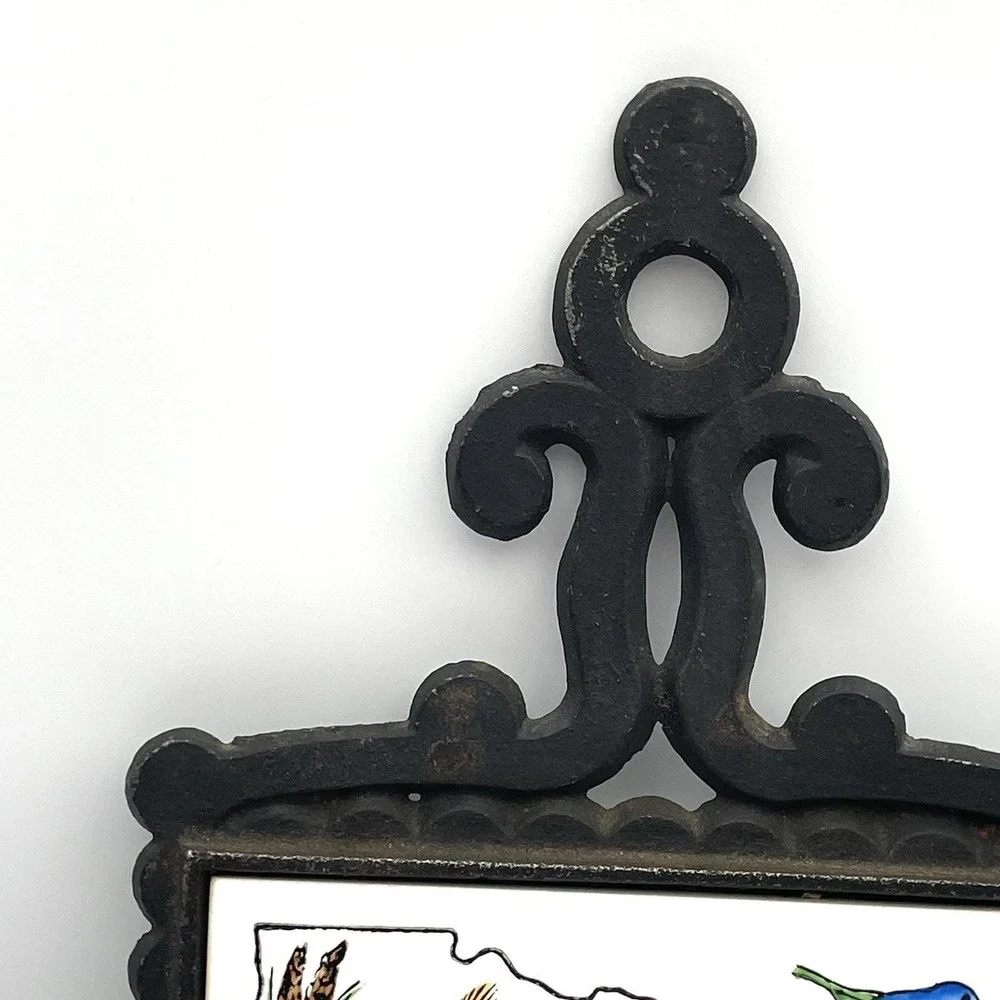 Vintage 1970s Minnesota State Souvenir Tile Wall Hanging Trivet Enesco Japan‎